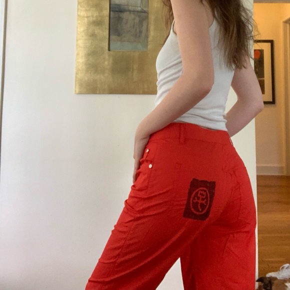 J c de castelbajac orange/red pants - Picture 1 of 4